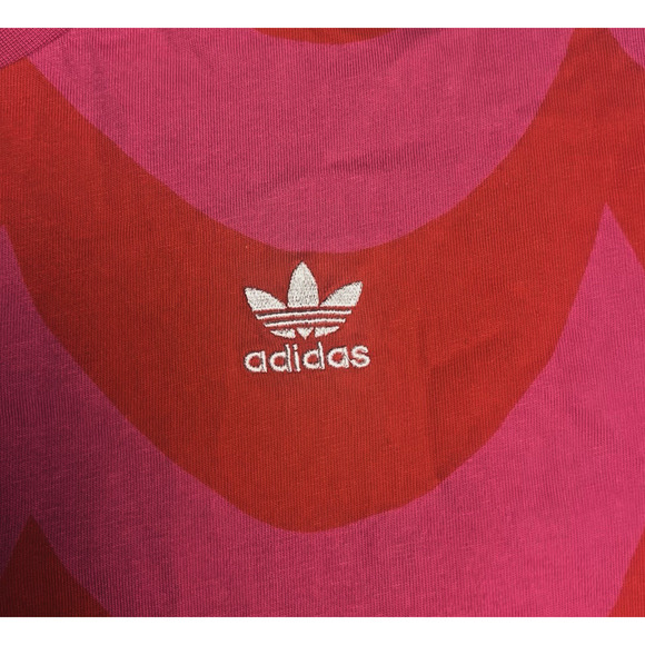 Adidas X Marimekko Shirt Wave Designer Oversized Tee Sports Pink Red 3X - Picture 6 of 15
